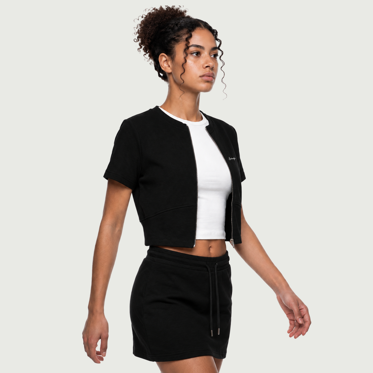 Primitive Instinct | Full Zip Crop T-Shirt | ILYRIANEDGE