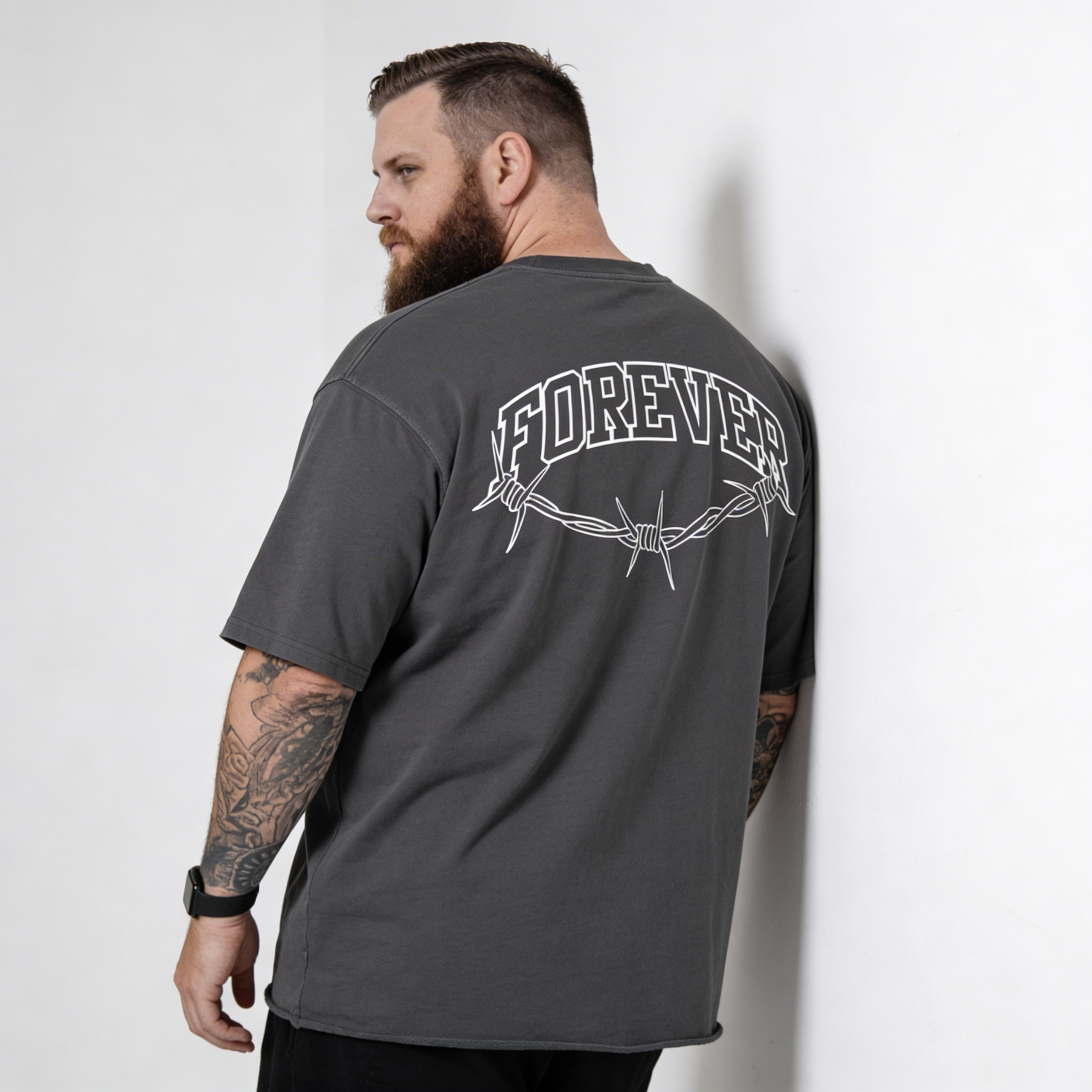 Forever - 260GSM Unisex Faded Raw Hem T-shirt