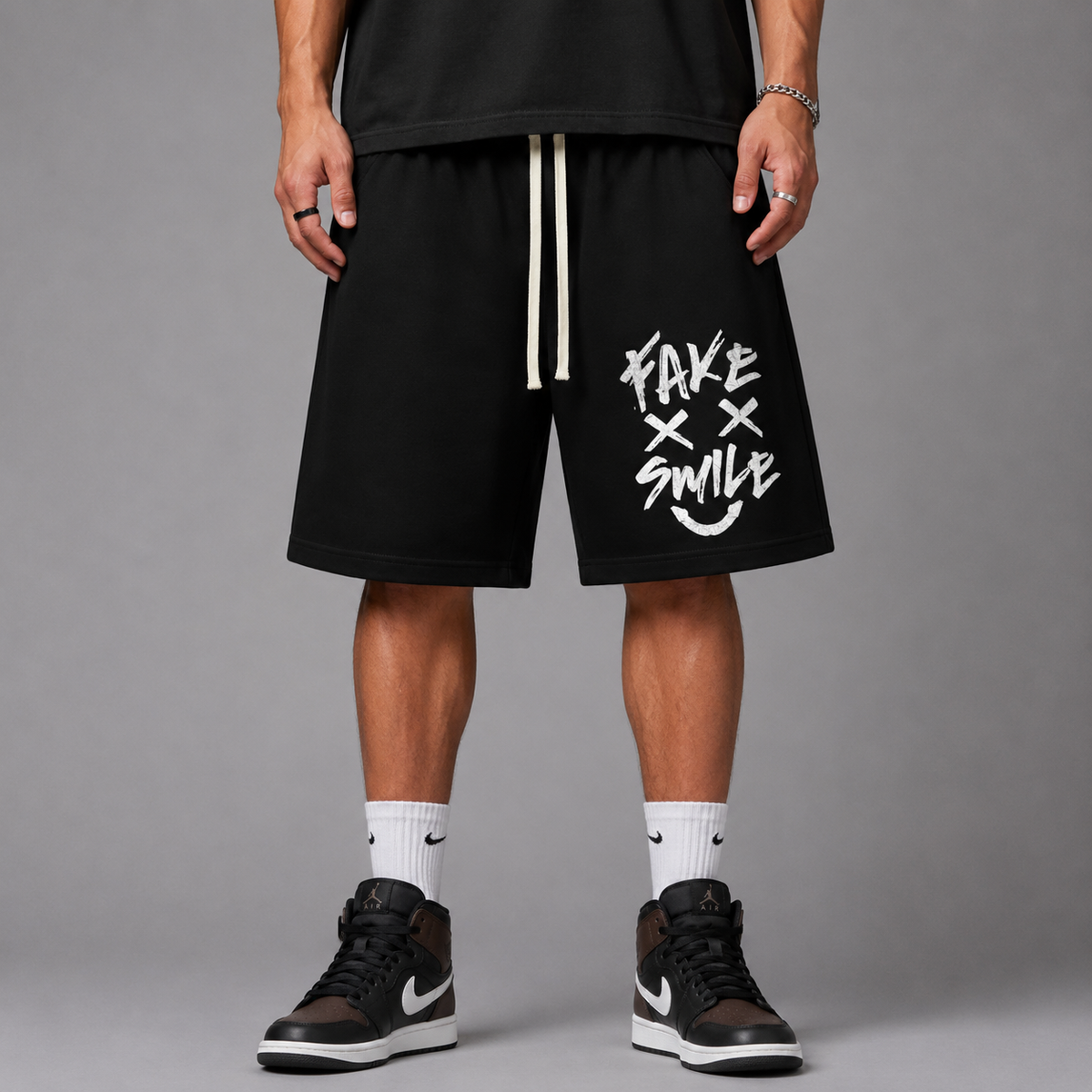 Fake Smile | Heavyweight Drawstring Shorts  | ILYRIANEDGE