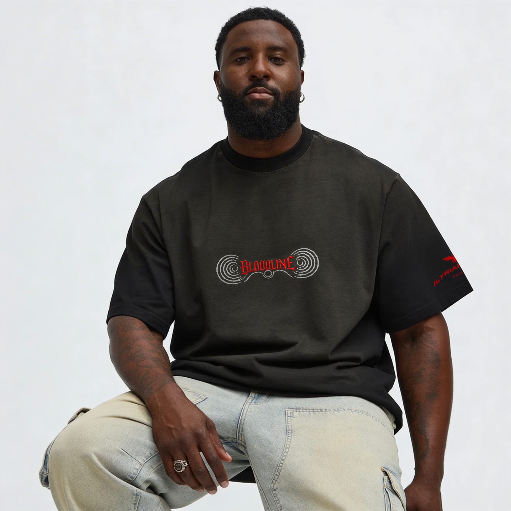 Bloodline - 260GSM Unisex Boxy Sun Faded T-shirt