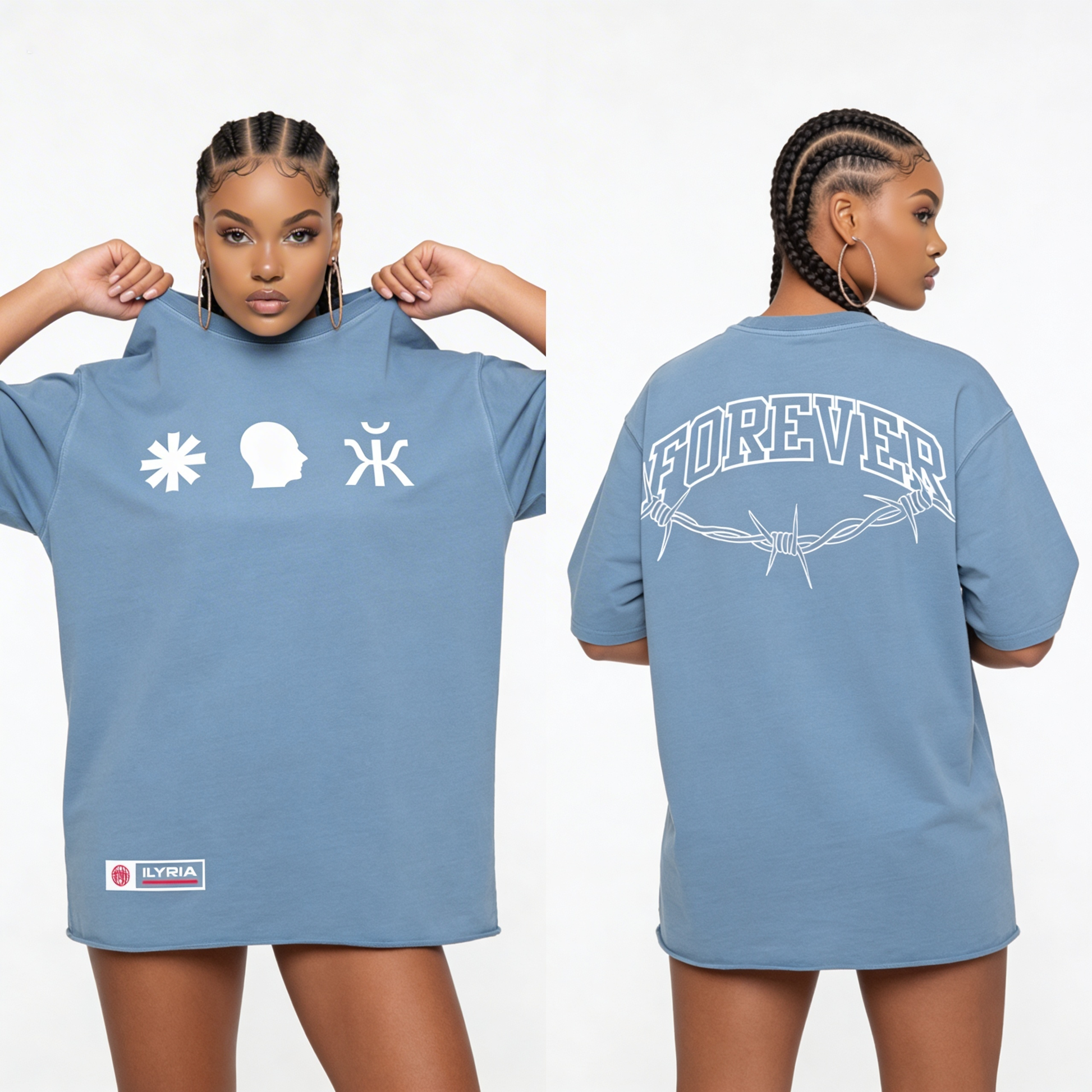 Forever - 260GSM Unisex Faded Raw Hem T-shirt