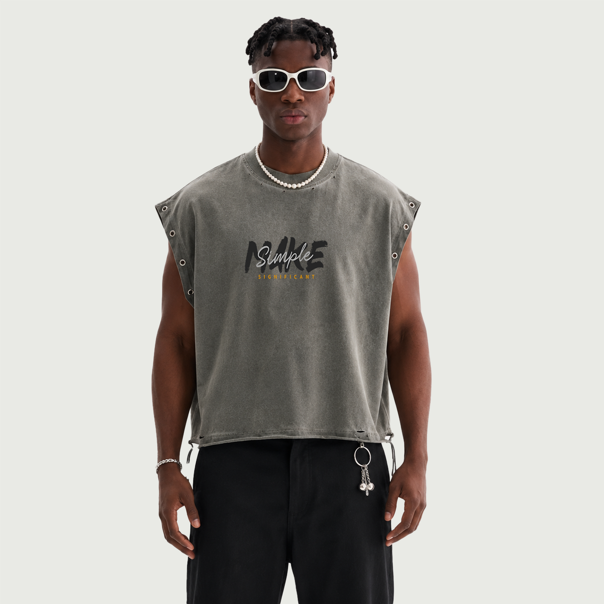 Rogue Origins | Distressed Grommet Eyelet Tank Top | ILYRIANEDGE