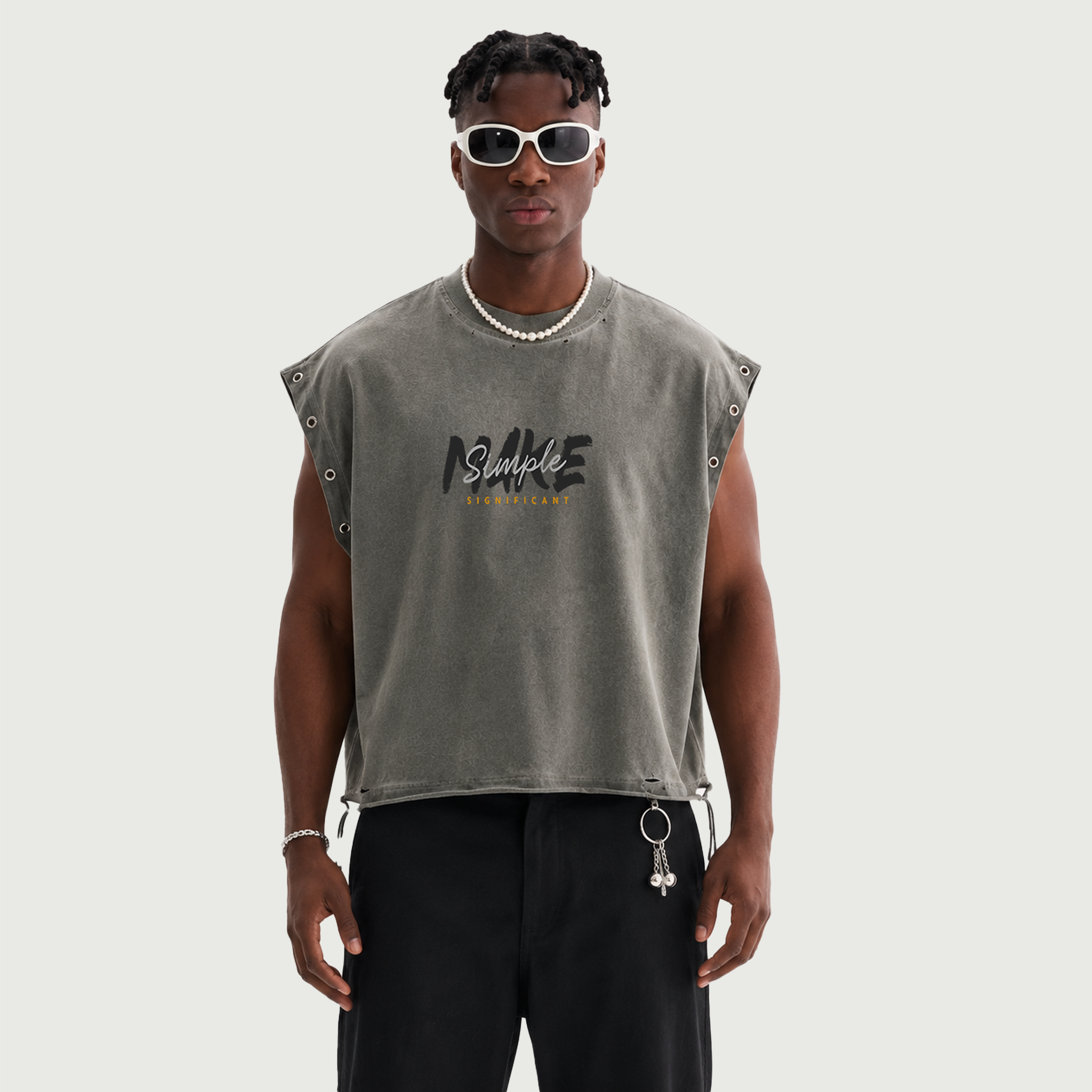 Rogue Origins | Distressed Grommet Eyelet Tank Top | ILYRIANEDGE