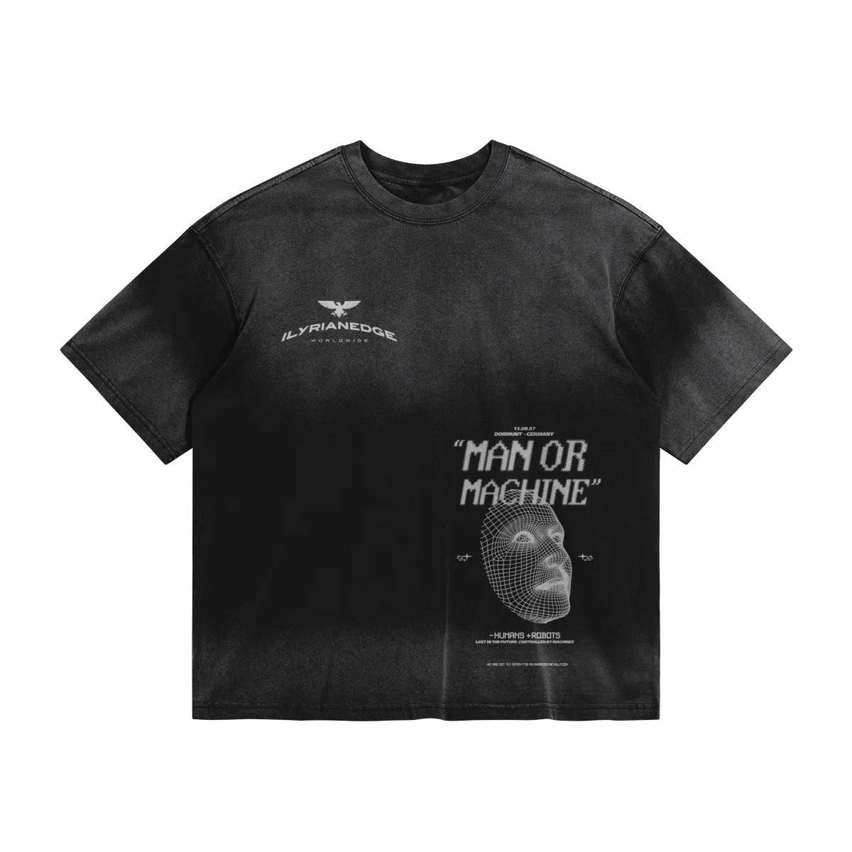 Man Or Machine | Boxy Tie-Dyed Tee | ILYRIANEDGE