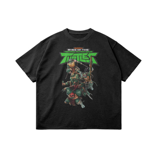 Splinter Ninja Turtles - 260GSM Unisex Faded Raw Hem T-shirt