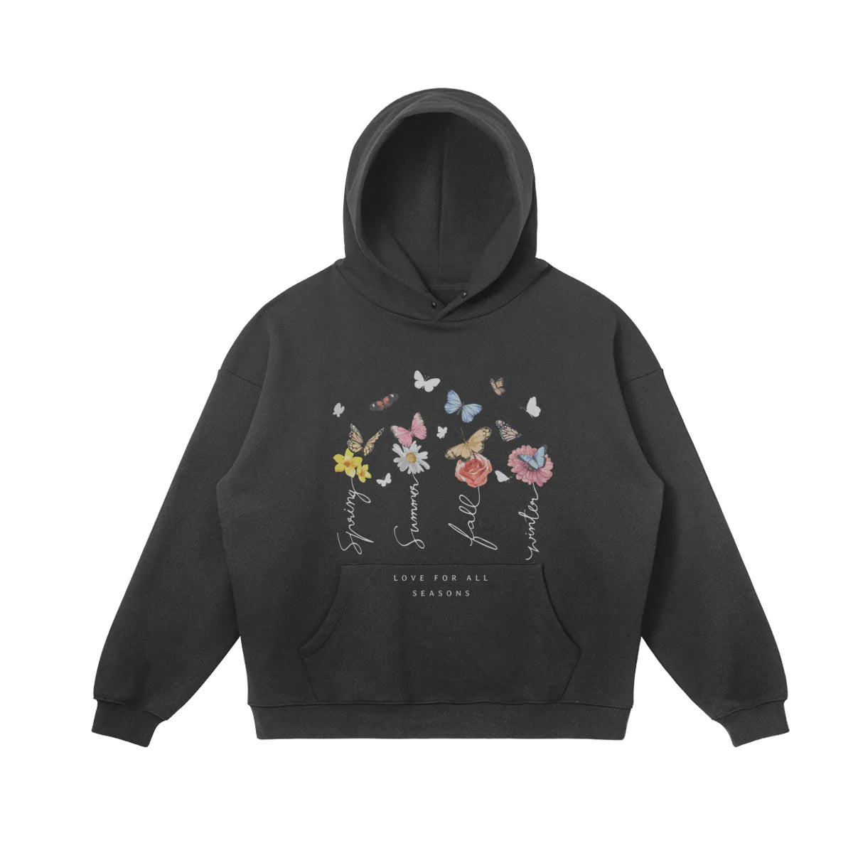 Flowers | Boxy Brushed Fleece Hoodie | ILYRIANEDGE