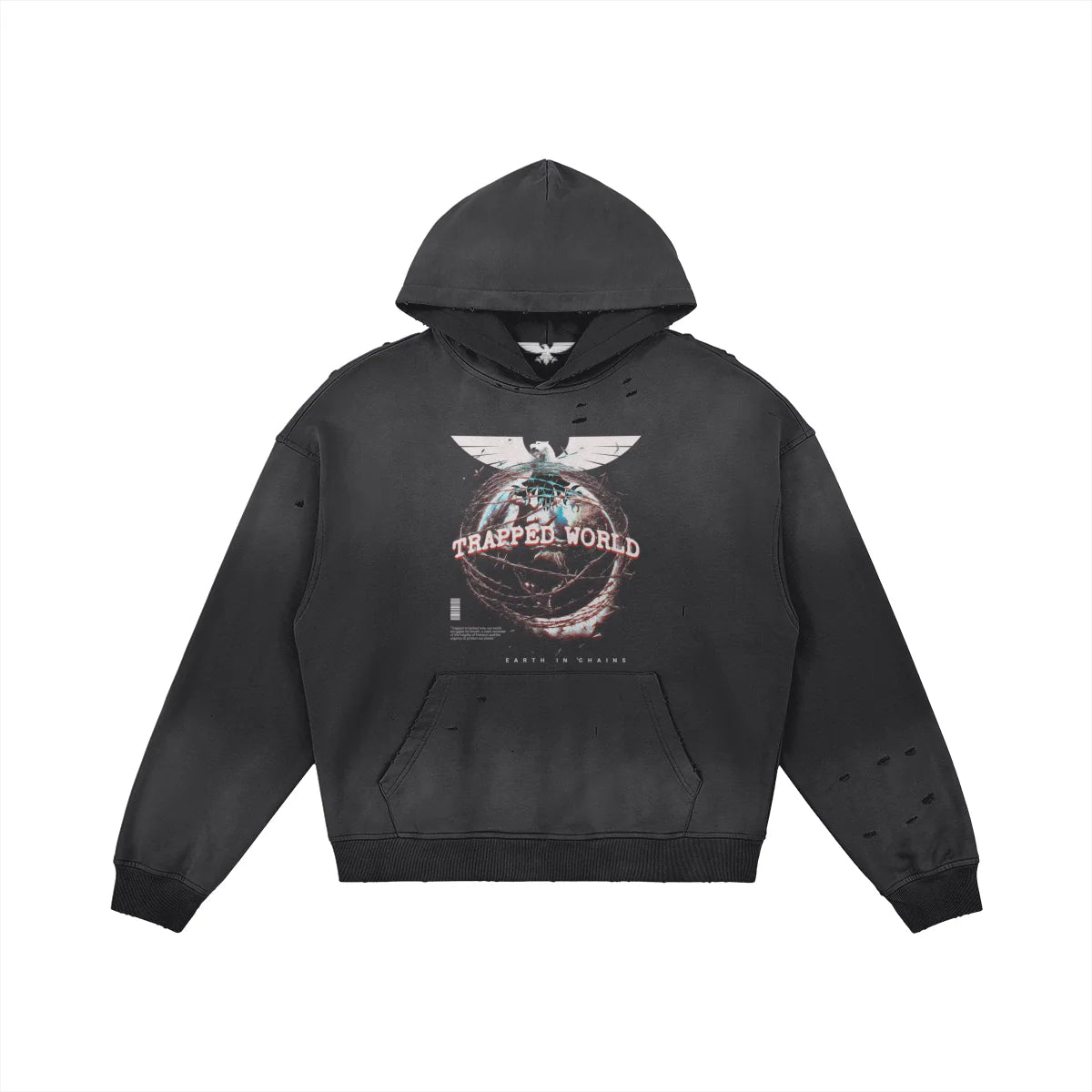 Trapped World - 440GSM Unisex Sun Faded Distressed