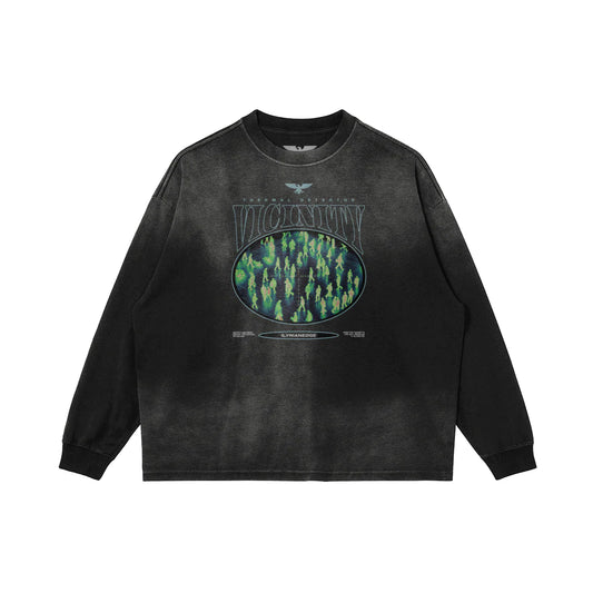 Vicinity - 260GSM Unisex Oversized Sun Faded Long Sleeve Top