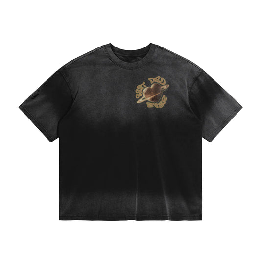 Planet Heart  - 260GSM Unisex Boxy Tie-dyed T-shirt