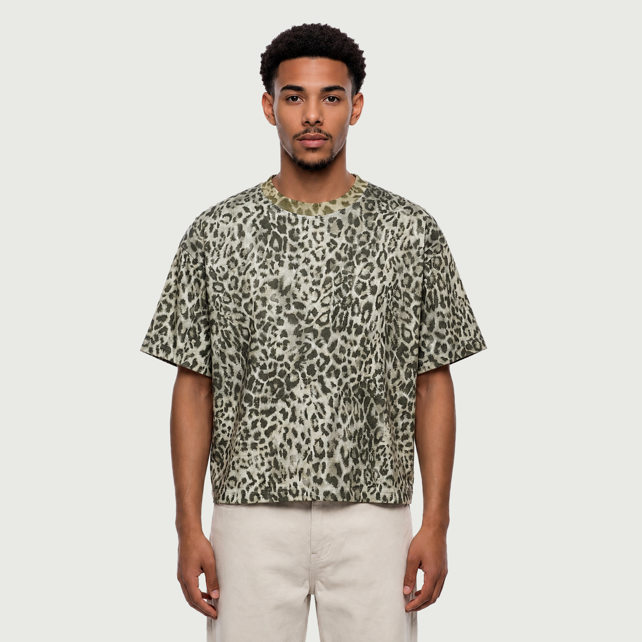 Wild Instinct | Leopard Print Boxy Oversized Tee | ILYRIANEDGE