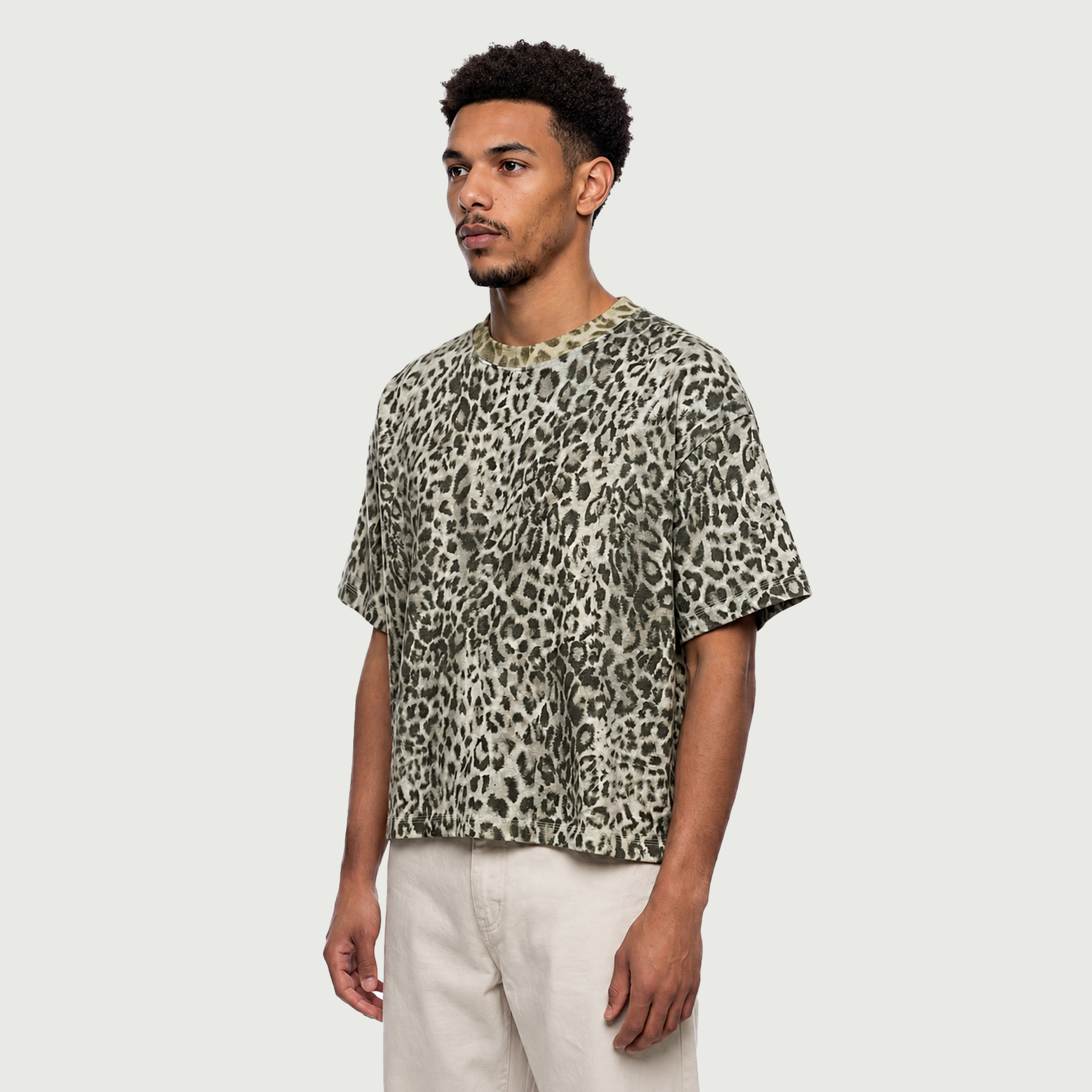 Wild Instinct | Leopard Print Boxy Oversized Tee | ILYRIANEDGE